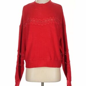 The Kooples Red Lace Detail Top